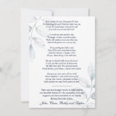 Funeral Sympathie gebed bedankt | Blauw (Achterkant)