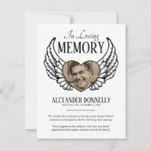 Funeral Sympathpathy Note | Angel Wings Bedankkaart (Voorkant)