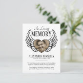 Funeral Sympathpathy Note | Angel Wings Bedankkaart (Staand voorkant)