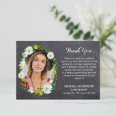 Funeral Sympathy Custom Afbeelding Floral Memorial Bedankkaart (Staand voorkant)