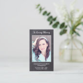 Funeral Sympathy Memorial Prayer Kaart Foto Slate Contactkaartje (Staand voorkant)