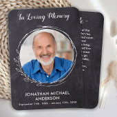 Funeral Sympathy Memorial Prayer Kaart met foto