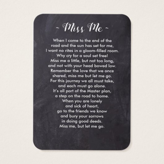 Funeral Sympathy Memorial Prayer Kaart met foto (Achterkant)