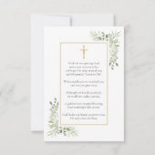 Funeral Sympathy Memorial Prayer Photo Card (Achterkant)