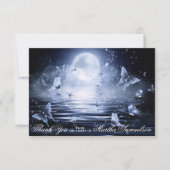 Funeral Sympathy Midnight Blue Butterfly FOTO Bedankkaart (Voorkant)