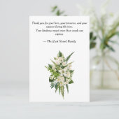 Funeral Thank You Card  Bedankkaart (Staand voorkant)