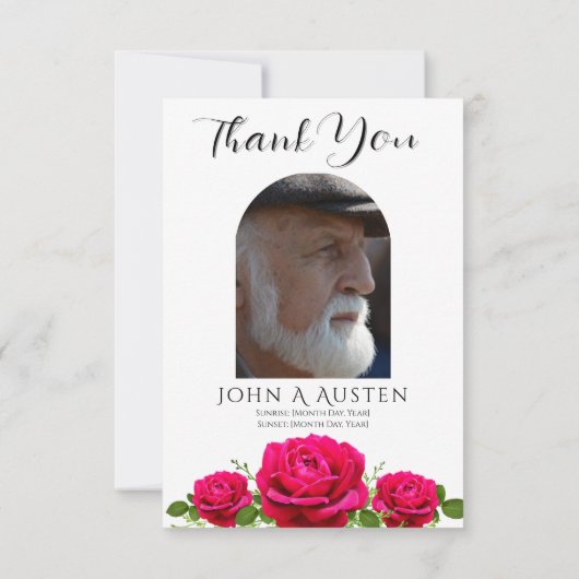 Funeral Thank You Card  Bedankkaart (Achterkant)