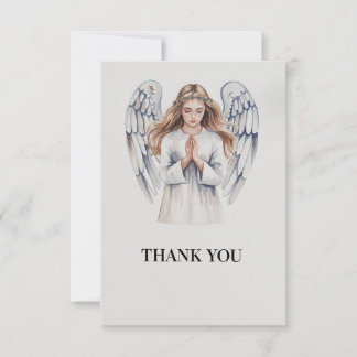 Funeral Thank You Card met een hemelse engel Bedankkaart