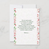 Funeral Thank You Card Template Bedankkaart (Achterkant)