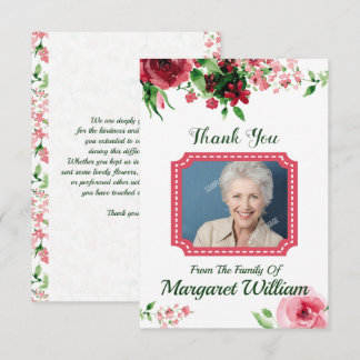 Funeral Thank You Card Template Bedankkaart