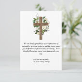 Funeral Thank You Card – With Gratitude Bedankkaart (Staand voorkant)