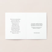 Funeral Thank You Cards Gold Cross 2 Folie Folie Kaarten (Binnen)