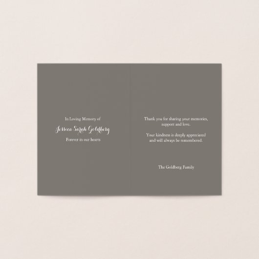 Funeral Thank You Cards Gouden Folie Ster van Davi Folie Kaarten (Binnen)