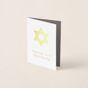 Funeral Thank You Cards Gouden Folie Ster van Davi Kaarten