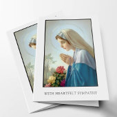 Funeral Thank You Cards | Maagd in Le Chapelet Kaart