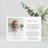 Funeral Thank You In Loving Memory Photo Bedankkaart (Staand voorkant)