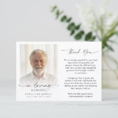 Funeral Thank You Photo In Loving Memory Bedankkaart (Staand voorkant)