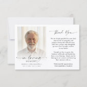 Funeral Thank You Photo In Loving Memory Bedankkaart (Voorkant)