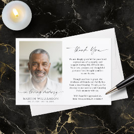 Funeral Thank You Photo In Loving Memory Bedankkaart