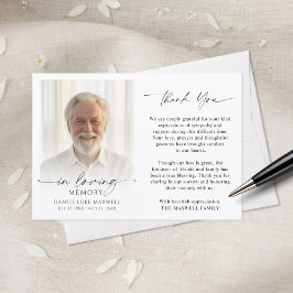 Funeral Thank You Photo In Loving Memory Bedankkaart