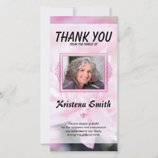 Funeral Thank You Sympathy Card Bedankkaart