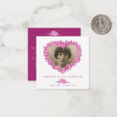 Funeral vergeet-me-nots dat ze een gedicht roze is notitiekaartje (Voorkant / Achterkant in situ)