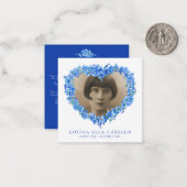 Funeral vergeet-me-nots dat ze gedicht blauw gedic notitiekaartje (Voorkant / Achterkant in situ)