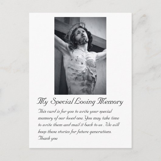 Funeral Wedding Special Memory Kaart (Voorkant)