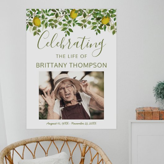 Funeral Welcome Sign. | Het leven geeft je emons Poster