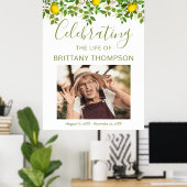 Funeral Welcome Sign. | Het leven geeft je emons Poster (Thuiskantoor)