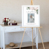 Funeral White Celebrating of Life Welcome Sign Poster