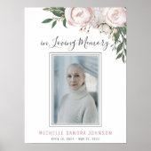 Funeral White Celebrating of Life Welcome Sign Poster (Voorkant)