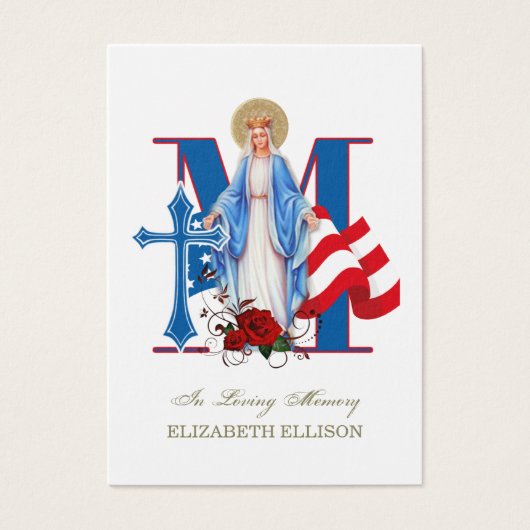 Funerale Militaire Amerikaanse Vlag Prayer Visitekaartje (Voorkant)
