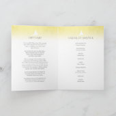 Funerale programmaorde van dienst gele roos programma (Binnen)