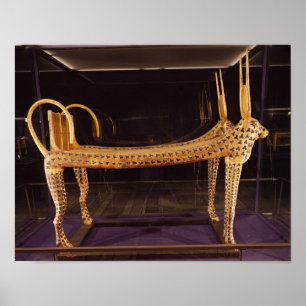 Funerary bed in de vorm van de heilige koe poster