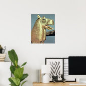 Funerary bedhead in de vorm van de godin poster (Thuiskantoor)