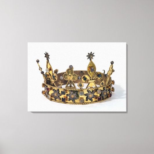 Funerary crown of Philippe of France 1404 Canvas Afdruk (Voorkant)