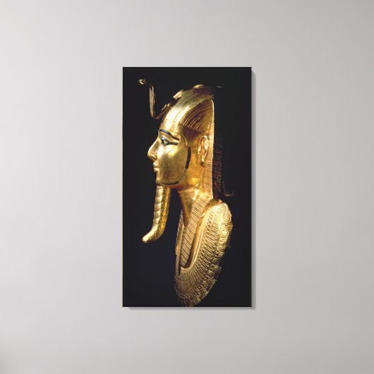 Funerary mask of Psusennes I Canvas Afdruk (Voorkant)