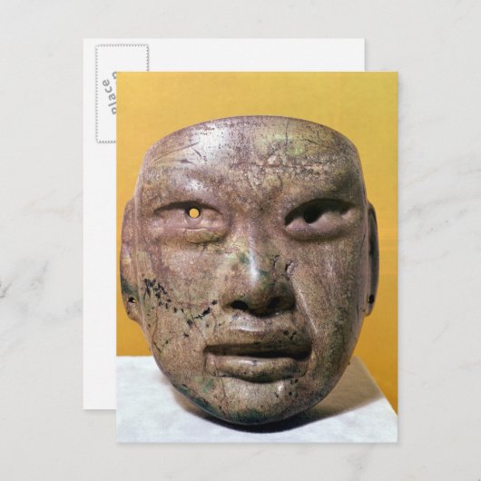 Funerary mask, Olmec, uit Mexico Briefkaart (Voorkant / Achterkant)
