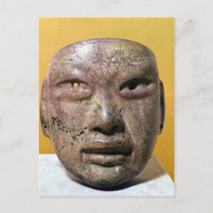 Funerary mask, Olmec, uit Mexico Briefkaart