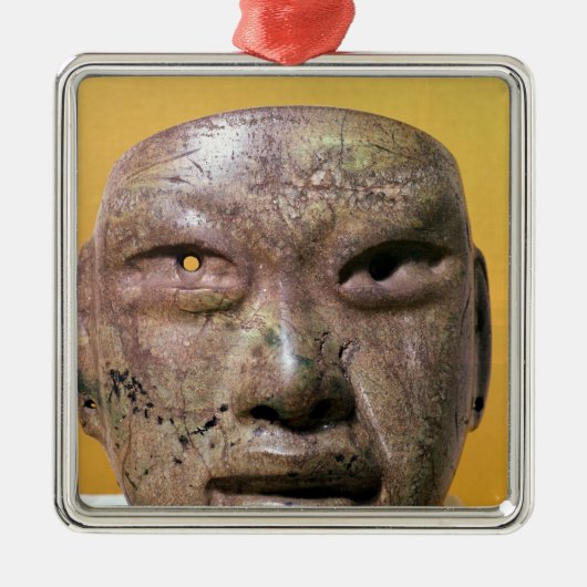 Funerary mask, Olmec, uit Mexico Metalen Ornament (Voorkant)