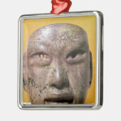Funerary mask, Olmec, uit Mexico Metalen Ornament (Links)