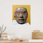 Funerary mask, Olmec, uit Mexico Poster (Keuken)