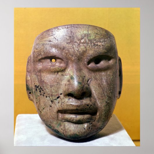 Funerary mask, Olmec, uit Mexico Poster (Voorkant)