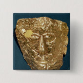 Funerary mask vierkante button 5,1 cm (Voorkant)
