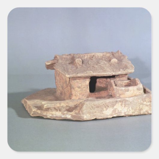 Funerary model boerderij, uit Thanh Hoa Vierkante Sticker (Voorkant)