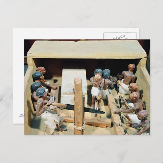 Funerary model of a carpentry workshop briefkaart (Voorkant / Achterkant)