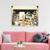 Funerary model of a carpentry workshop canvas afdruk (Insitu (Woonkamer))