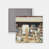 Funerary model of a carpentry workshop magneet (Voorkant / Achterkant)