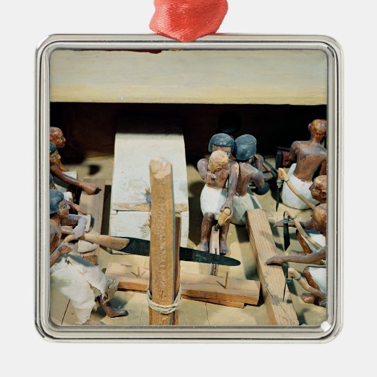 Funerary model of a carpentry workshop metalen ornament (Voorkant)